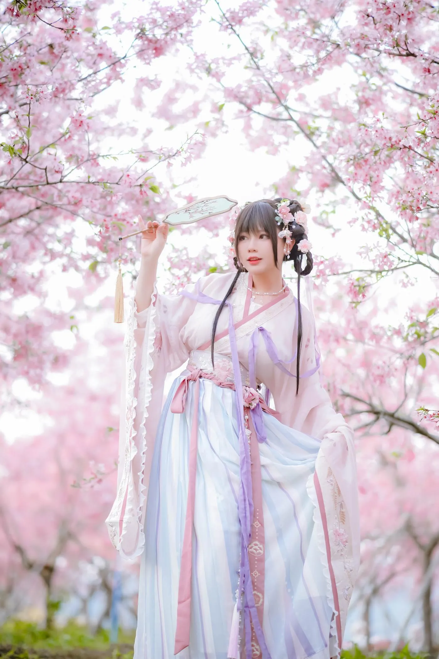 Nyako喵子 – NO.35 樱花汉服 花神祈愿 [52P]插图7